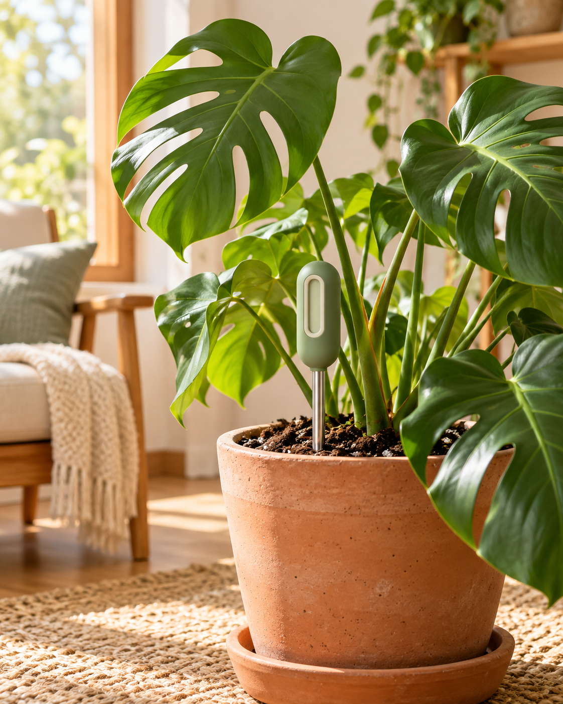 Yorenella Indoor Plant Soil Moisture Meter natural home scene