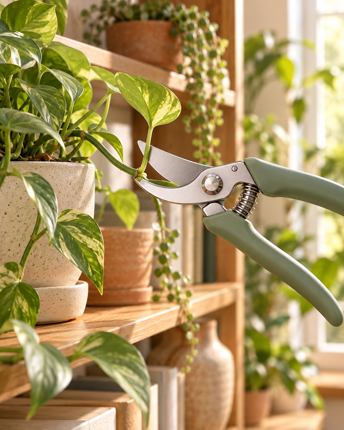 Yorenella Precision Plant Pruning Shears natural home scene